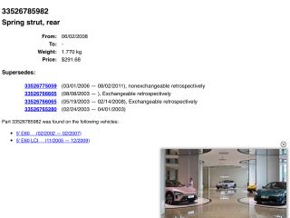 bontott BMW 5 E60 Hátsó Lengéscsillapító (Pozíciófüggetlen)