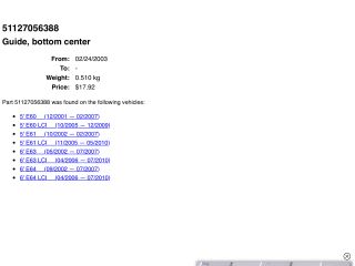 bontott BMW 5 E60 Hátsó Lökhárító Alsó (Műanyag)