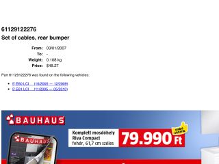 bontott BMW 5 E60 Hátsó Tolatóradar Kábelköteg