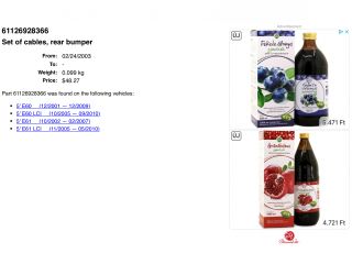 bontott BMW 5 E60 Hátsó Tolatóradar Kábelköteg