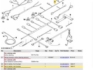 bontott BMW 5 E60 Hátsó Tolatóradar Szett