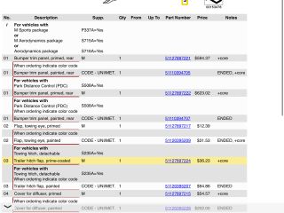 bontott BMW 5 E60 Hátsó Vonószem Burkolat