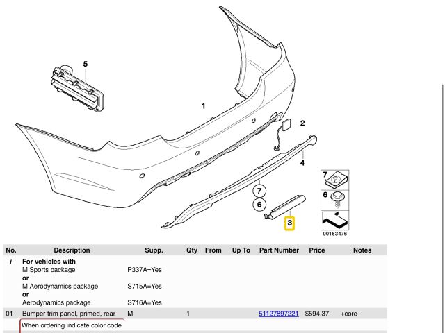 bontott BMW 5 E60 Hátsó Vonószem Burkolat