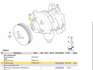 bontott BMW 5 E60 Hidraulika Szivattyú