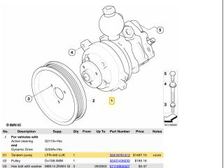 bontott BMW 5 E60 Hidraulika Szivattyú