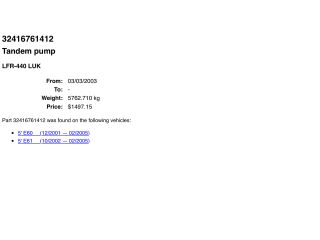 bontott BMW 5 E60 Hidraulika Szivattyú