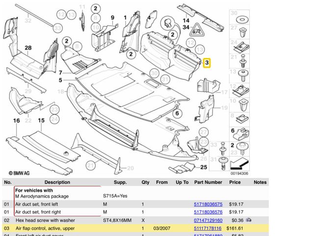 bontott BMW 5 E60 Hűtő Légterelő
