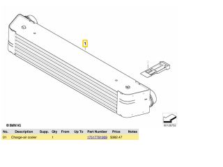 bontott BMW 5 E60 Intercooler