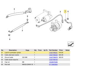 bontott BMW 5 E60 Izzító/Gyújtó Gyertya Kábel