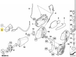 bontott BMW 5 E60 Jobb első Belső Kilincs
