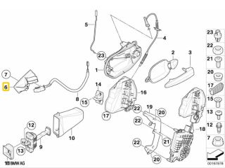 bontott BMW 5 E60 Jobb első Belső Kilincs