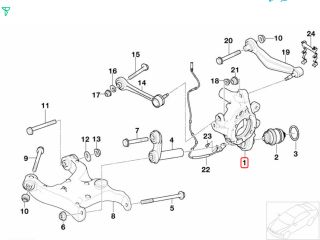 bontott BMW 5 E60 Jobb hátsó Csonkállvány Kerékaggyal