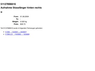 bontott BMW 5 E60 Jobb hátsó Oldal Lökhárító Tartó (Műanyag)