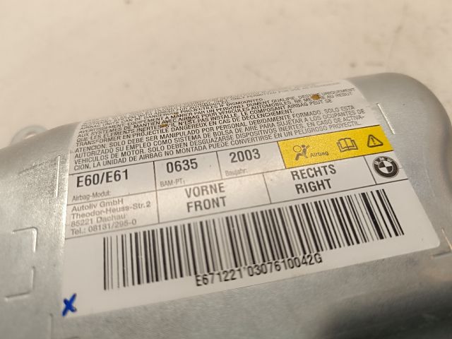 bontott BMW 5 E60 Jobb Oldallégzsák