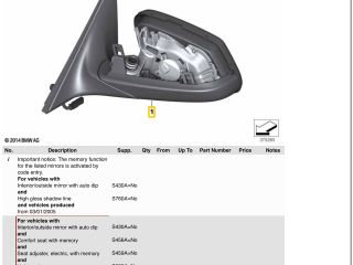 bontott BMW 5 E60 Jobb Visszapillantó Tükör (Elektromos)