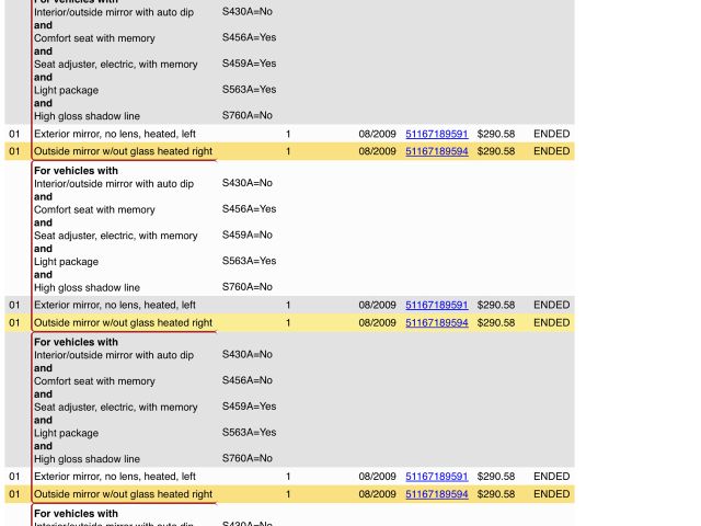 bontott BMW 5 E60 Jobb Visszapillantó Tükör (Elektromos)