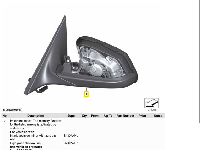 bontott BMW 5 E60 Jobb Visszapillantó Tükör (Elektromos)