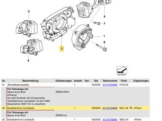 bontott BMW 5 E60 Komplett Kormánykapcsoló (Bajuszkapcsoló)