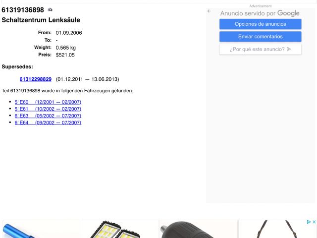 bontott BMW 5 E60 Komplett Kormánykapcsoló (Bajuszkapcsoló)