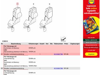 bontott BMW 5 E60 Kormányoszlop Állító Motor