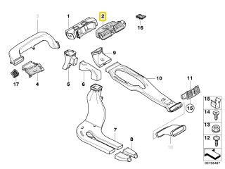 bontott BMW 5 E60 Középső Szellőző