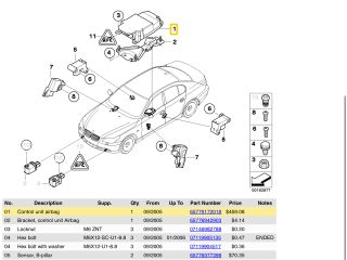bontott BMW 5 E60 Légzsák Elektronika