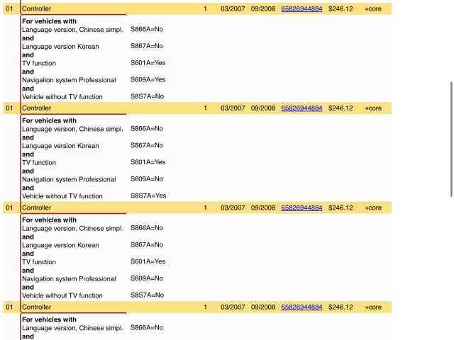 bontott BMW 5 E60 Navigáció Elektronika
