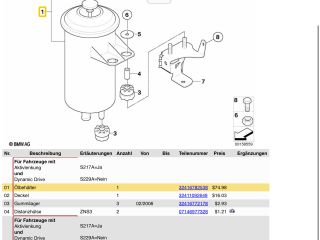 bontott BMW 5 E60 Szervóolaj Tartály