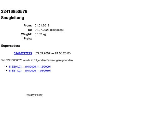 bontott BMW 5 E60 Szervóolaj Tartály