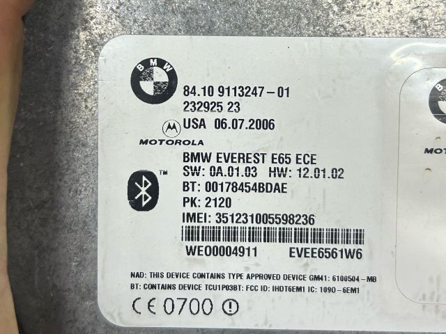 bontott BMW 5 E60 Telefon Elektronika