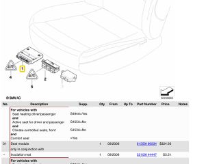 bontott BMW 5 E60 Ülés Elektronika