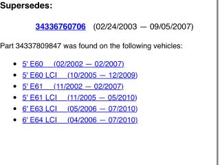 bontott BMW 5 E60 Vákum Cső