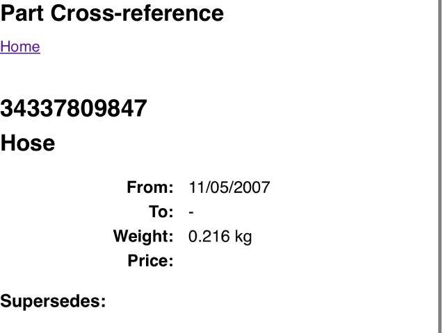 bontott BMW 5 E60 Vákum Cső