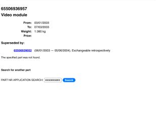 bontott BMW 5 E60 Video Elektronika