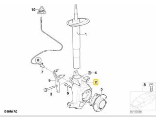 bontott BMW 5 E61 Bal első Csonkállvány