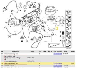 bontott BMW 5 E61 Hátsó Rugó