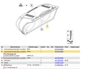 bontott BMW 5 E61 Kilométeróra