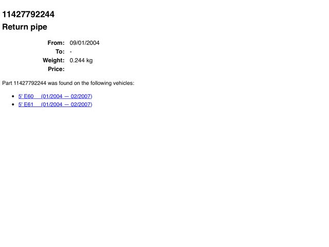 bontott BMW 5 E61 Turbó Olajcső