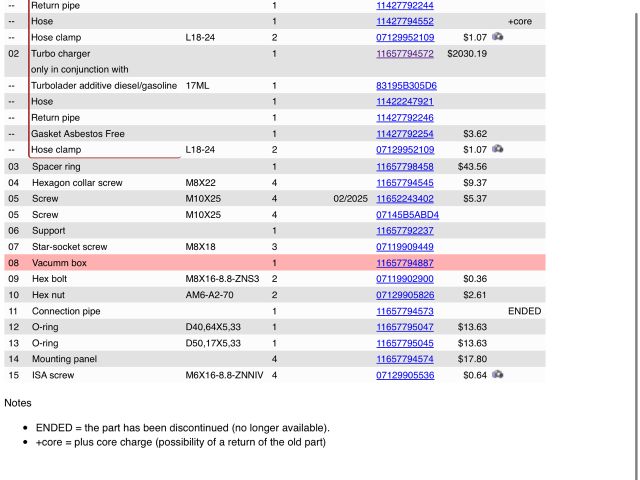 bontott BMW 5 E61 Turbó Vákum Szelep