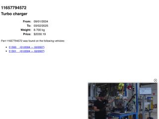 bontott BMW 5 E61 Turbócső