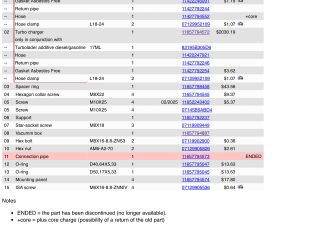 bontott BMW 5 E61 Turbócső