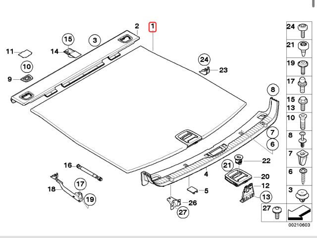 bontott BMW 5 E61 Csomagtér Tálca