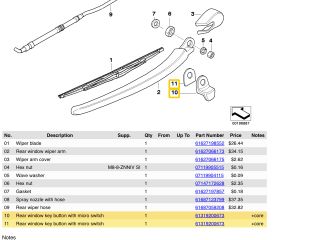 bontott BMW 5 E61 Csomagtérajtó Kapcsoló