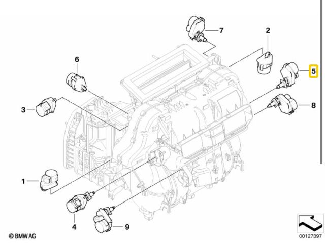 bontott BMW 5 E61 Fűtés Állító Motor