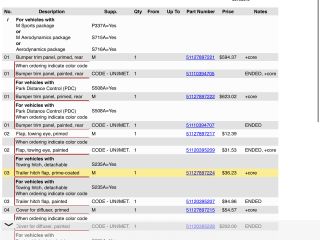 bontott BMW 5 E61 Hátsó Vonószem Burkolat