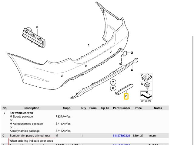 bontott BMW 5 E61 Hátsó Vonószem Burkolat