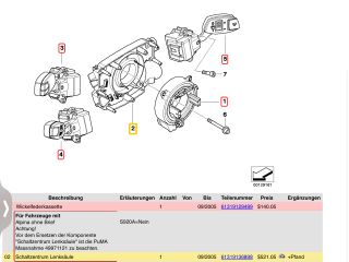 bontott BMW 5 E61 Komplett Kormánykapcsoló (Bajuszkapcsoló)