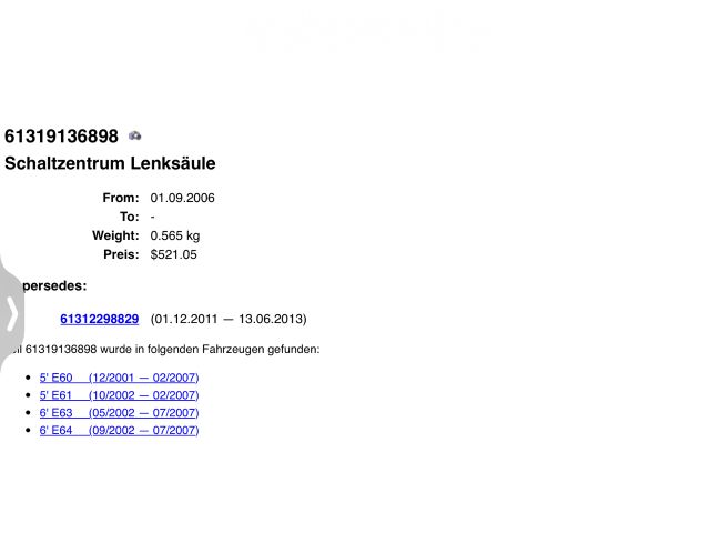 bontott BMW 5 E61 Komplett Kormánykapcsoló (Bajuszkapcsoló)