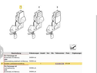 bontott BMW 5 E61 Kormánymagasság Állító Kar