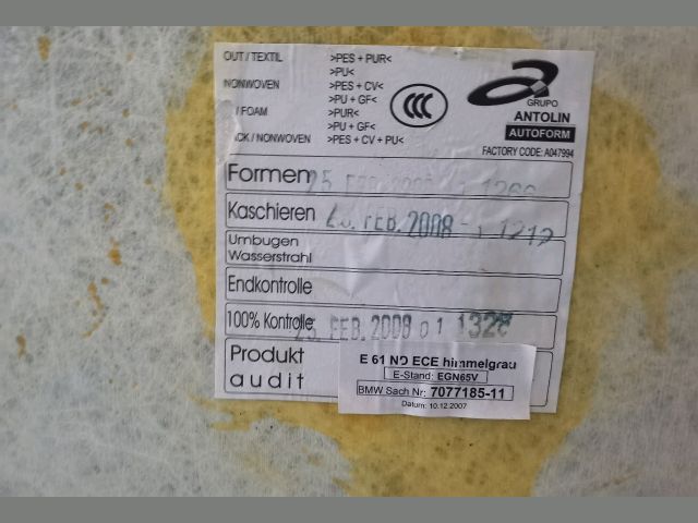 bontott BMW 5 E61 Tetőkárpit